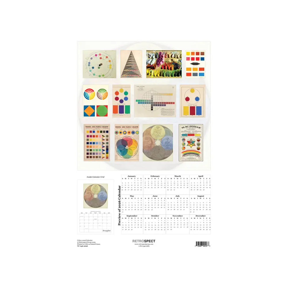 Retrospect Colors Wall Calendar 2026