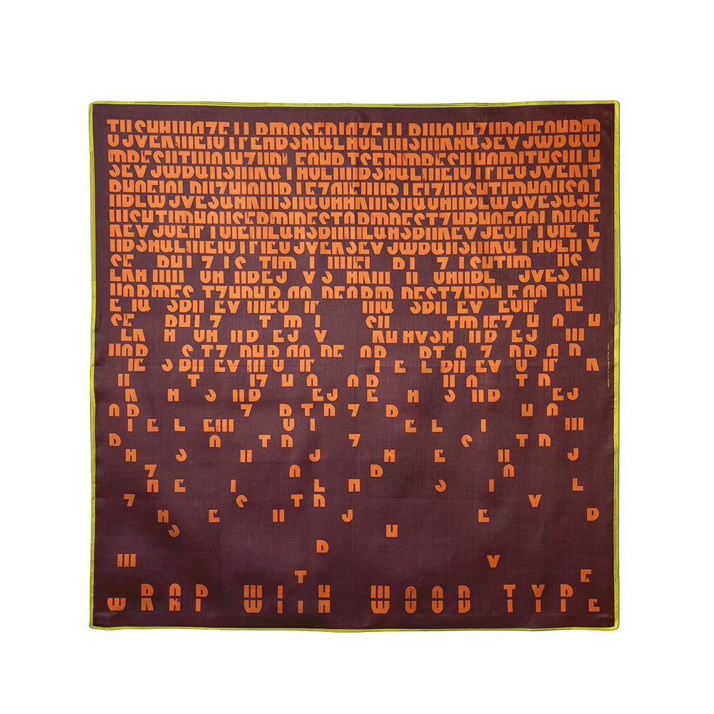 Tomigaya Letterpress Typeface Furoshiki Scarf
