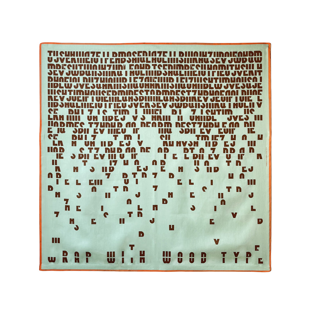 Tomigaya Letterpress Typeface Furoshiki Scarf