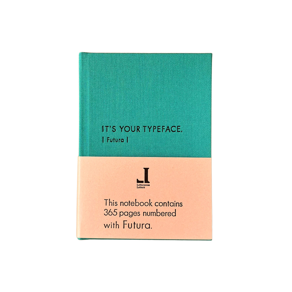 Tomigaya Letterpress Futura Typeface Notebook