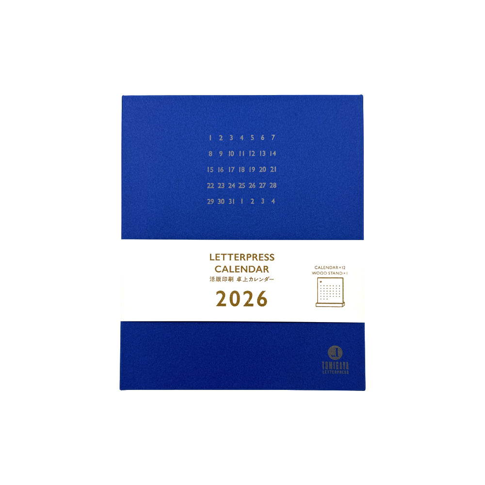 Tomigaya Letterpress Desk Calendar 2026