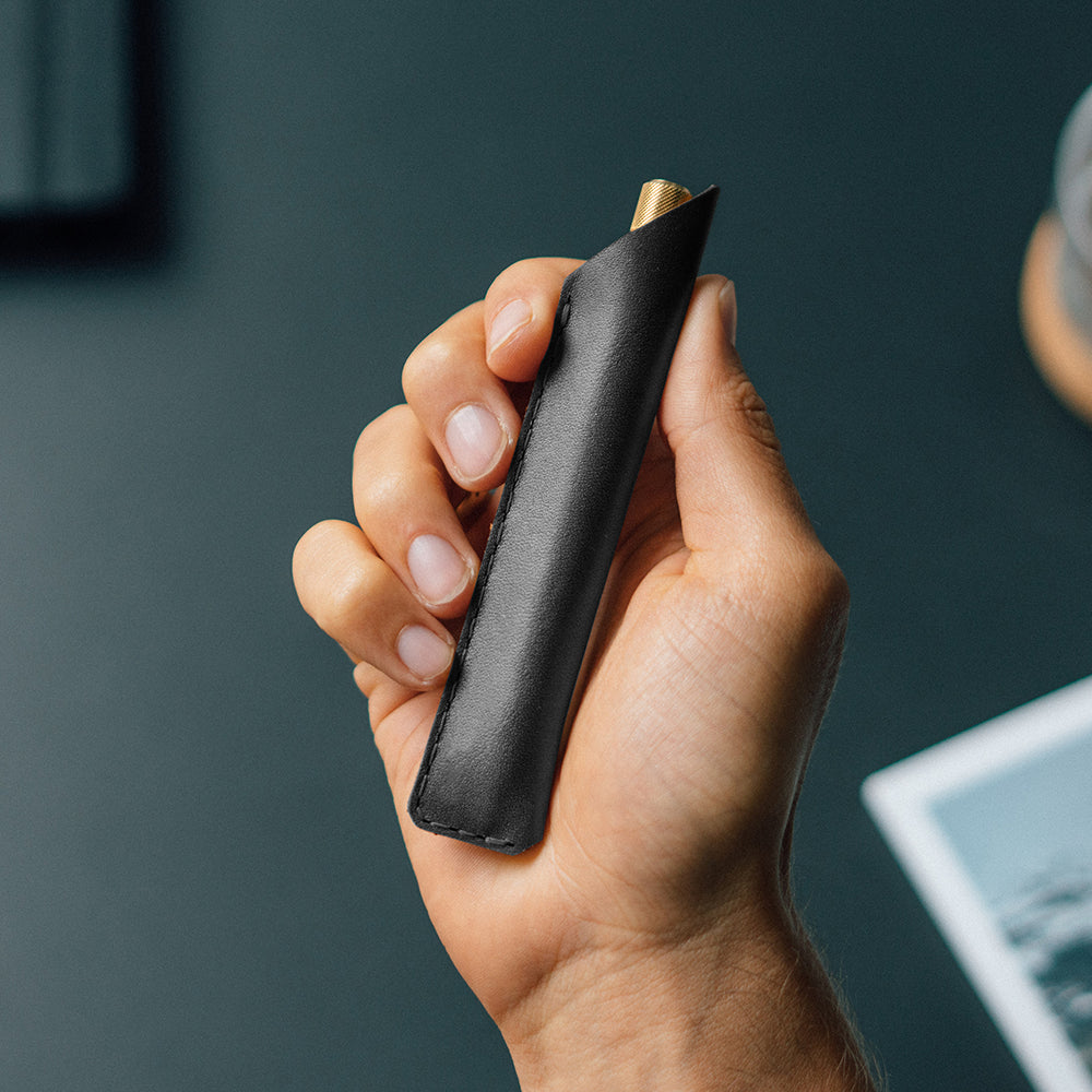 Wingback Leather Pen Sleeve