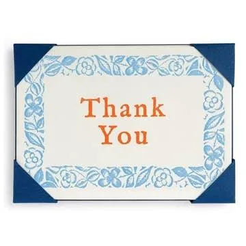 Archivist Floral Thank You (Pack of 5) Notelet Cards - Laywine's