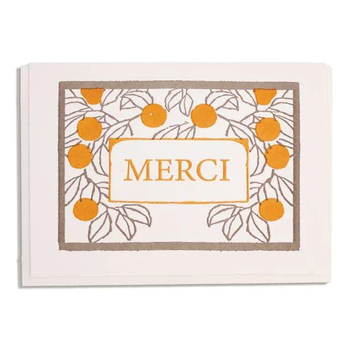 Archivist Merci Oranges Note Card - Laywine's