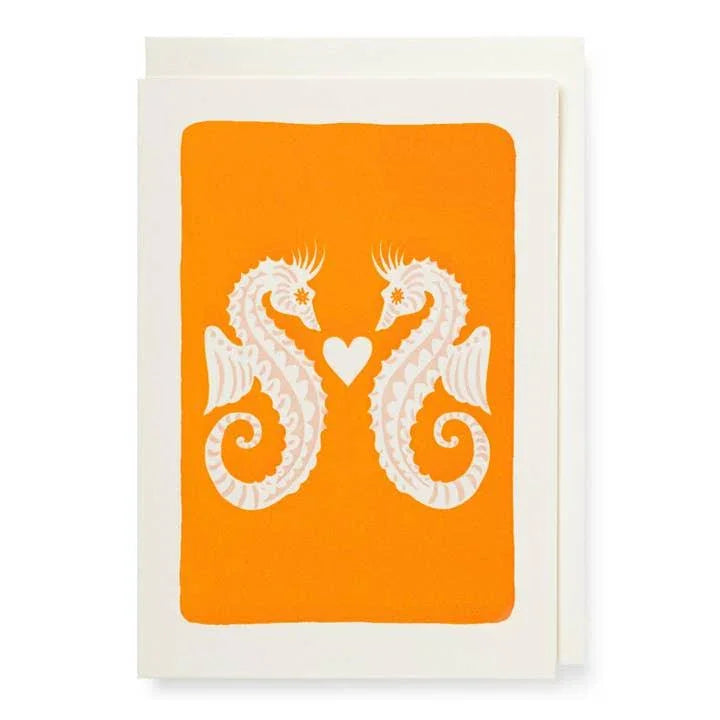 Archivist Seahorses Heart Note Card - Laywine's