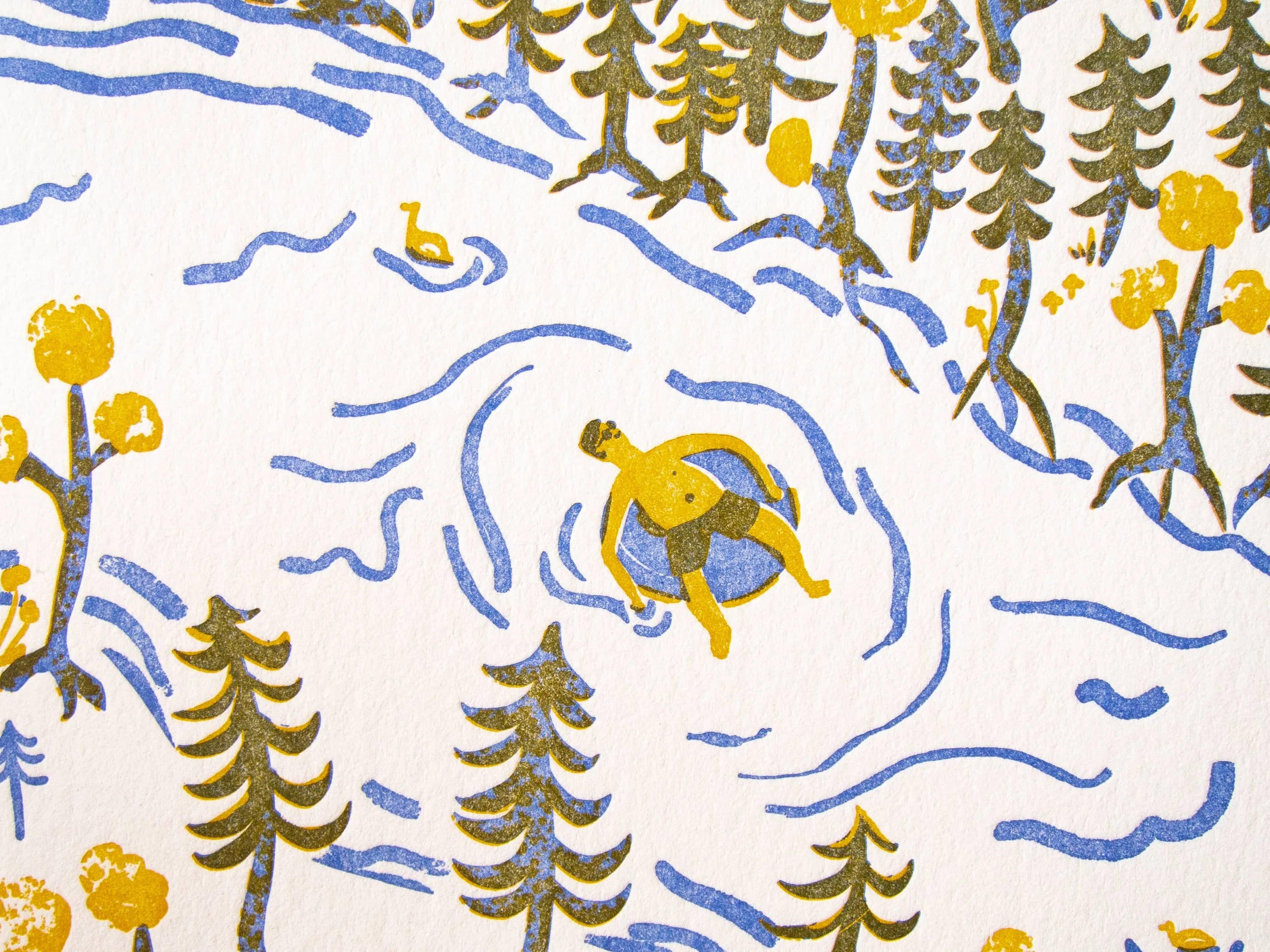 Homework Letterpress Seize the Day Tubing Birthday Card