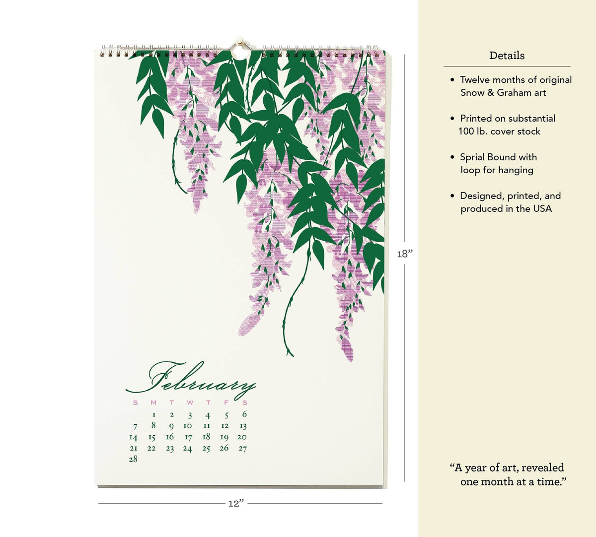 Snow & Graham 2027 Wall Art Calendar, view 3