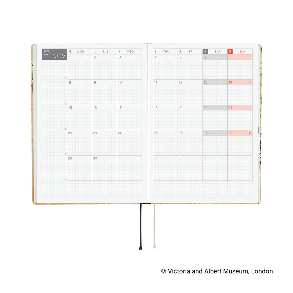 Hobonichi A5 HON V&A Series: Vine 2027