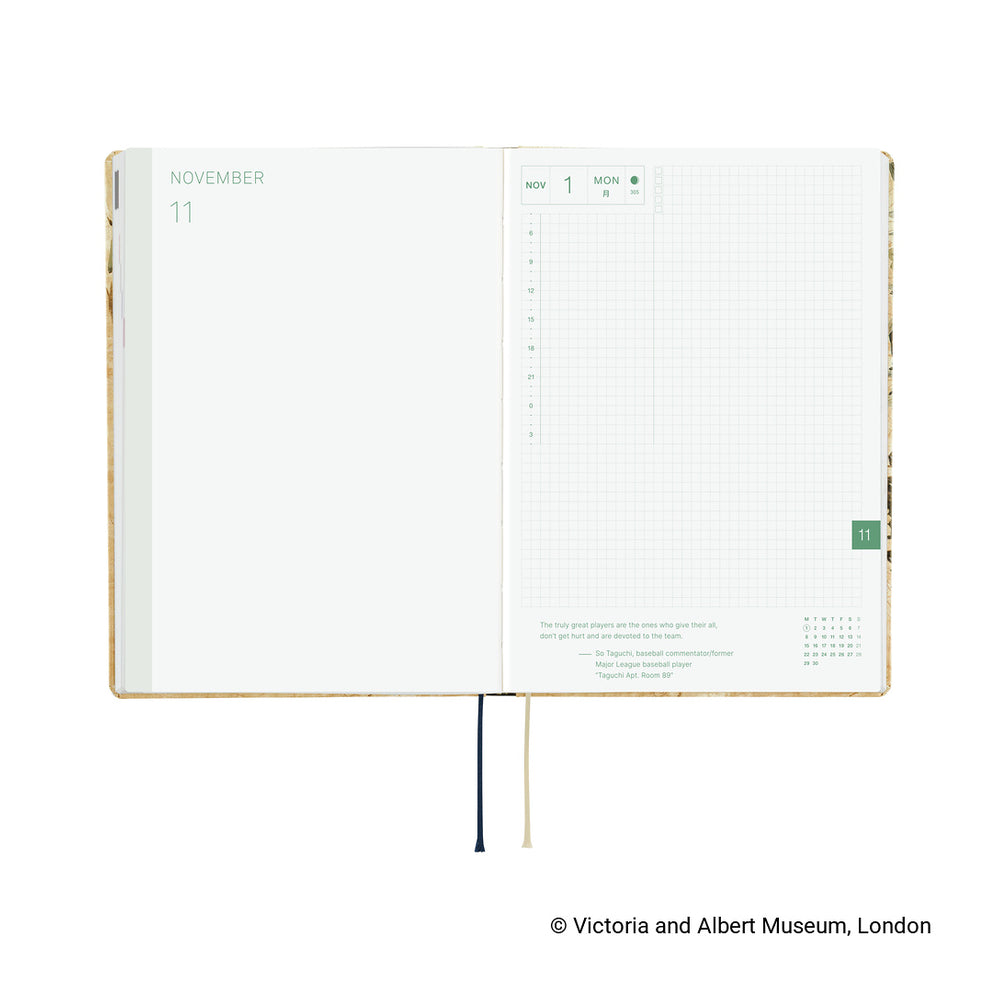 Hobonichi A5 HON V&A Series: Vine 2027