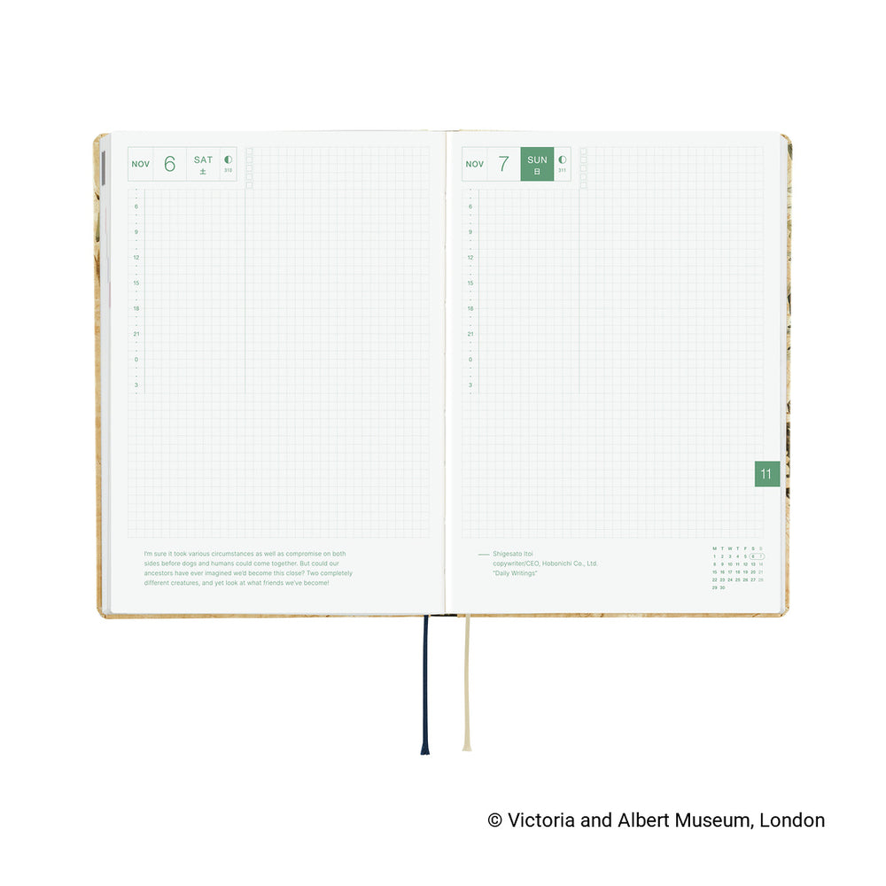 Hobonichi A5 HON V&A Series: Vine 2027