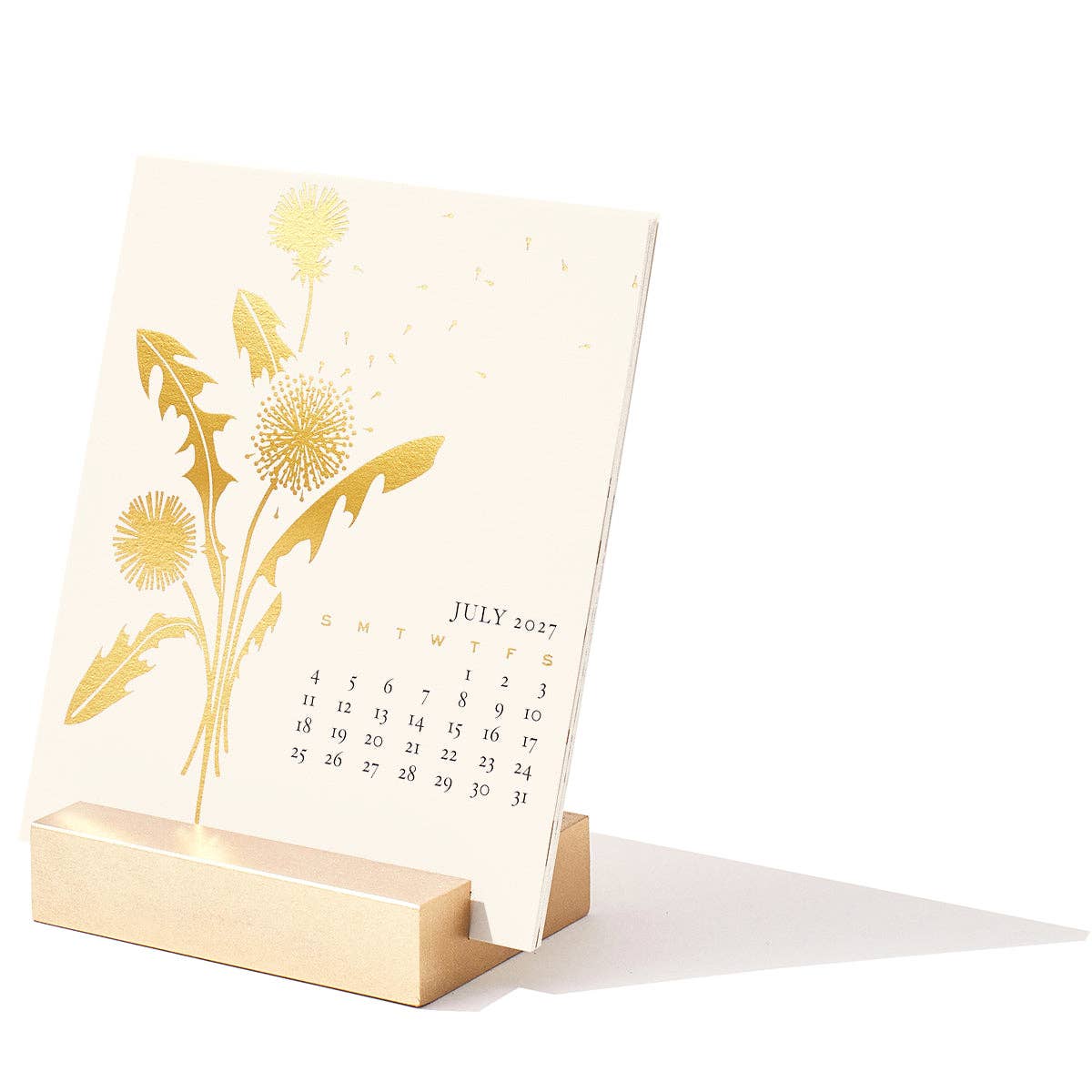 Snow & Graham 2027 Special Edition Gold Foil Desk Calendar, view 4