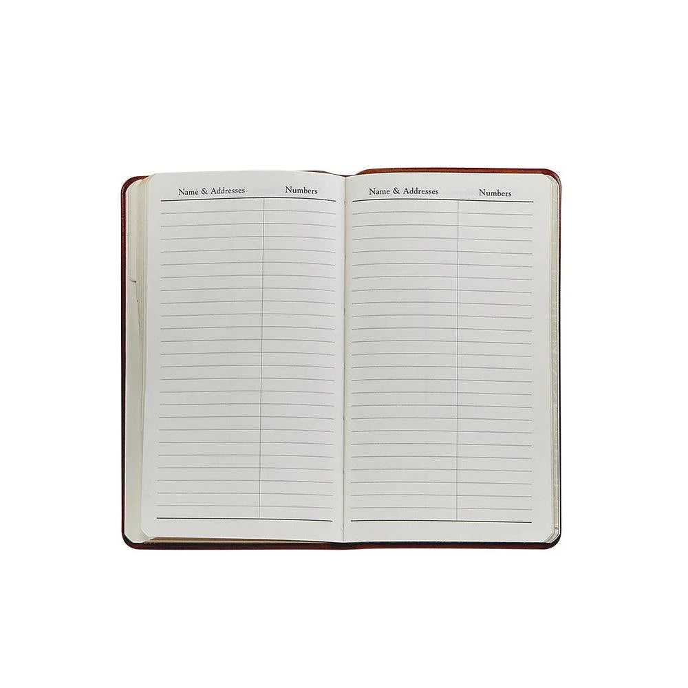 Graphic Image 5” Address Book Traditional Leather Black - Laywine's