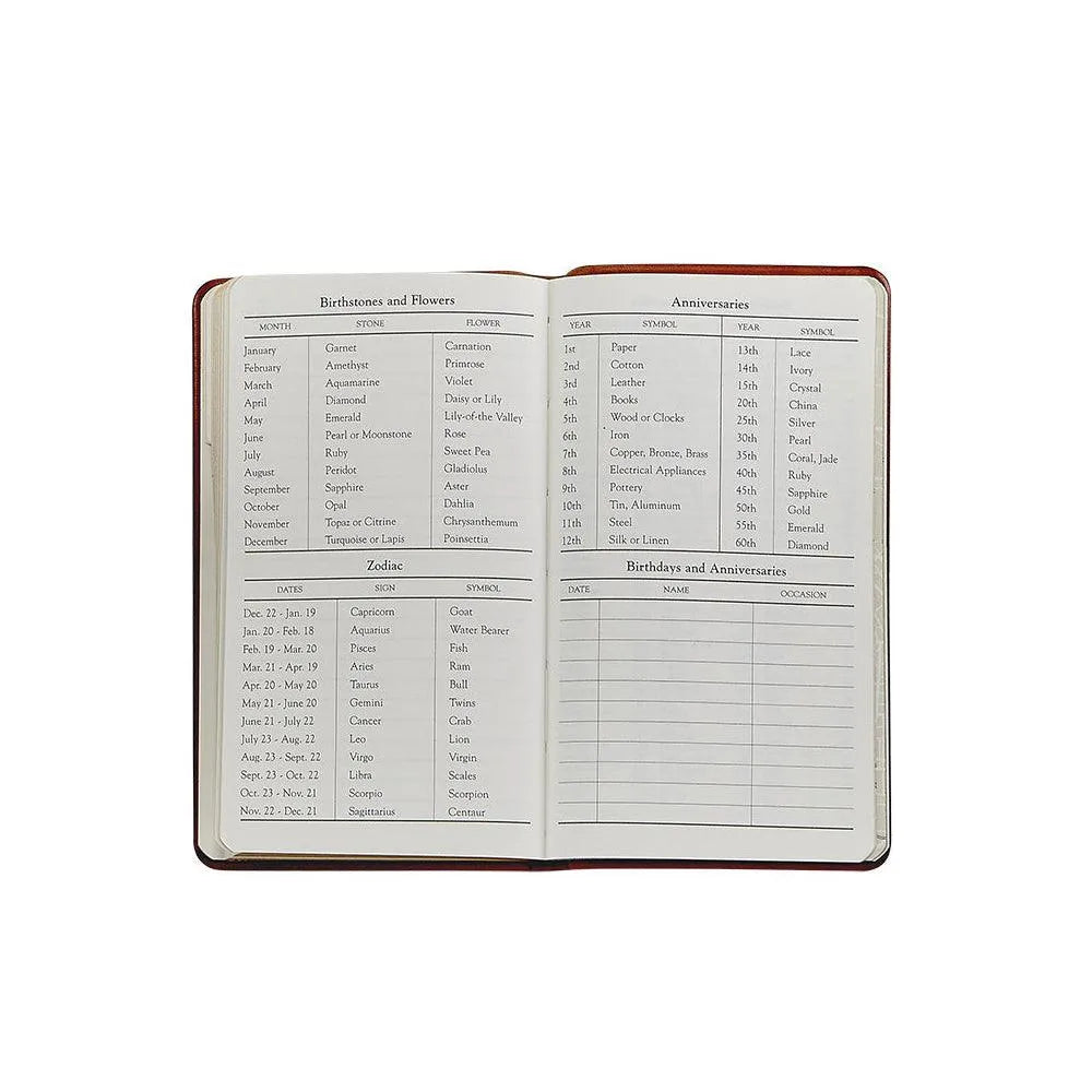 Graphic Image 5” Address Book Traditional Leather Black - Laywine's