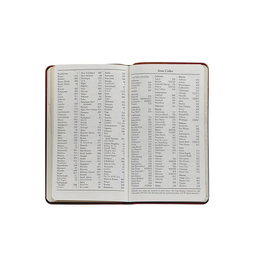 Graphic Image 5” Address Book Traditional Leather Black - Laywine's