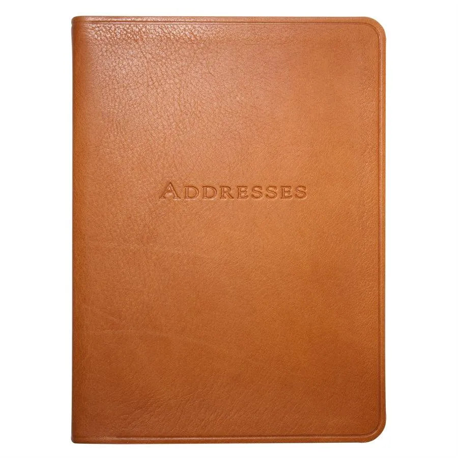 Graphic Image 7''Address Book Traditional Leather British Tan - Laywine's