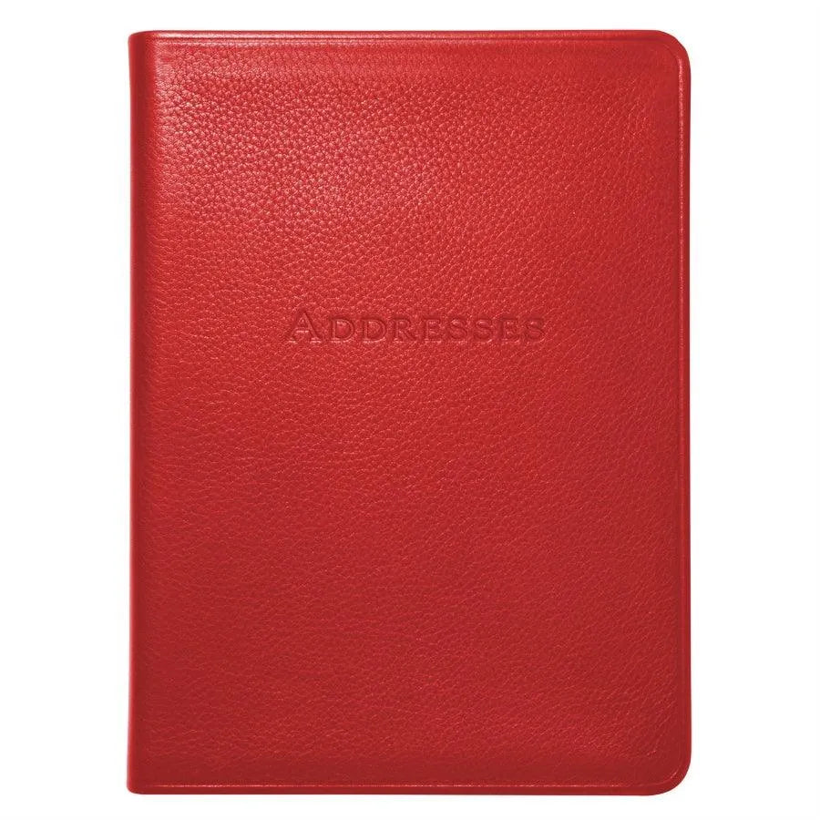 Graphic Image 7'' Address Book Traditional Leather Red - Laywine's