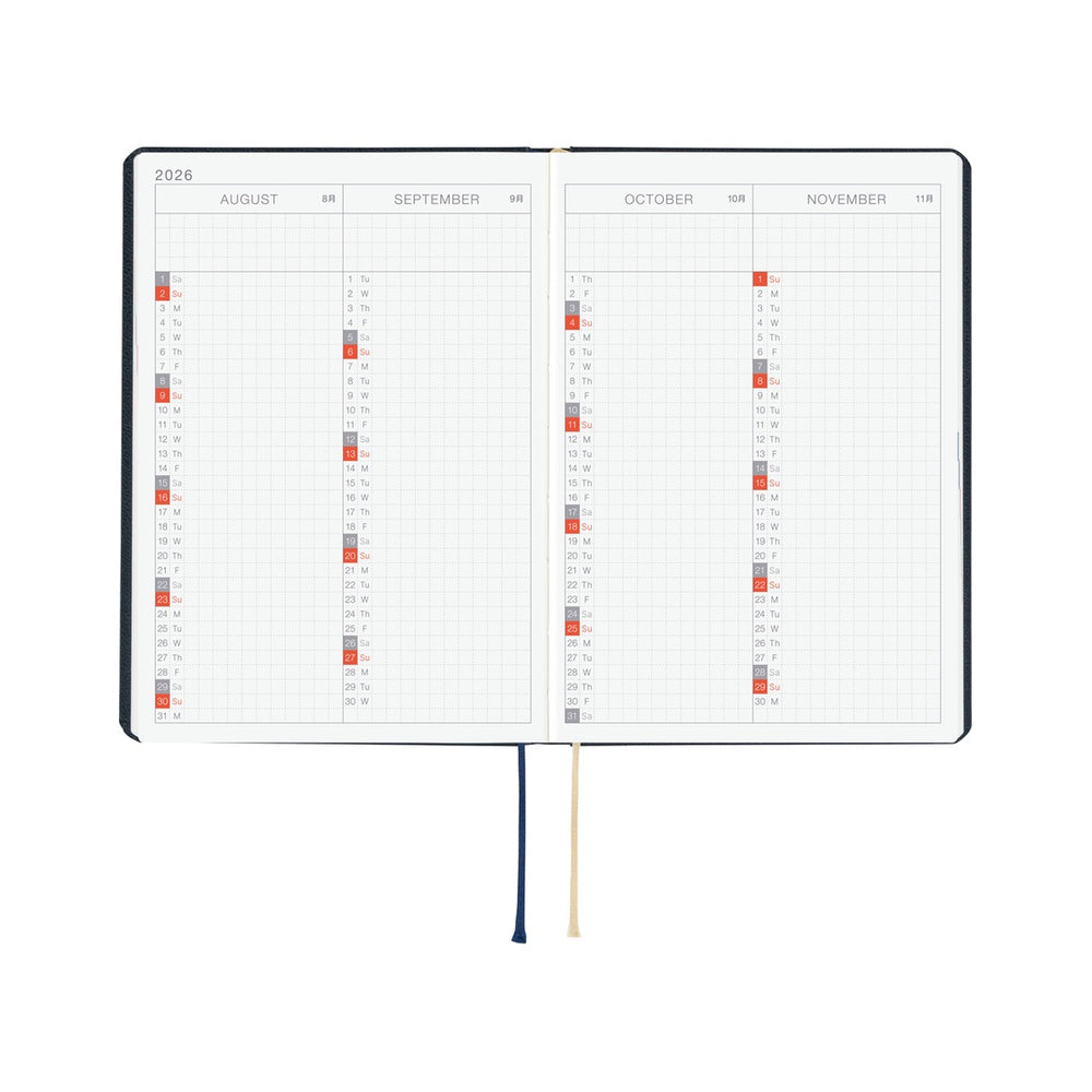 Hobonichi A6 HON Slash (Navy) 2026