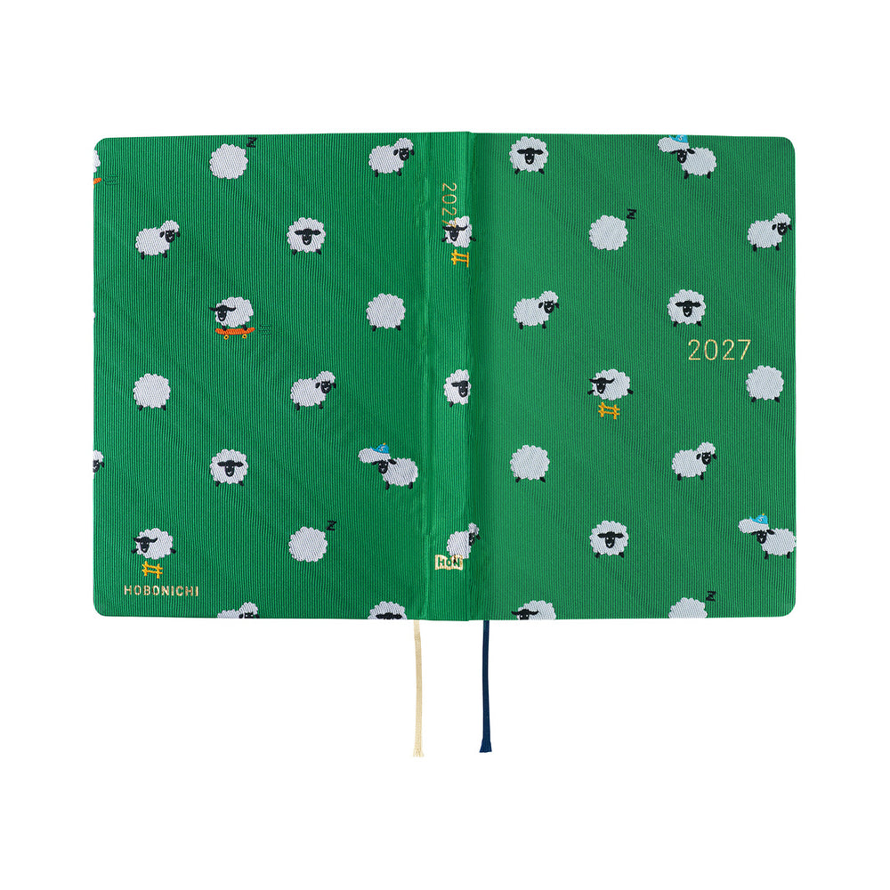 Hobonichi A6 HON Bow & Tie: Sheep Sheep Sheep 2027