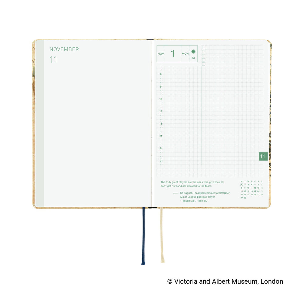 Hobonichi A6 HON V&A Series: Vine 2027