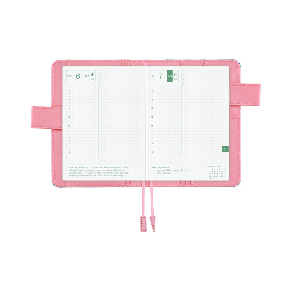 Hobonichi A6 Cover Colors: Blue Parasol