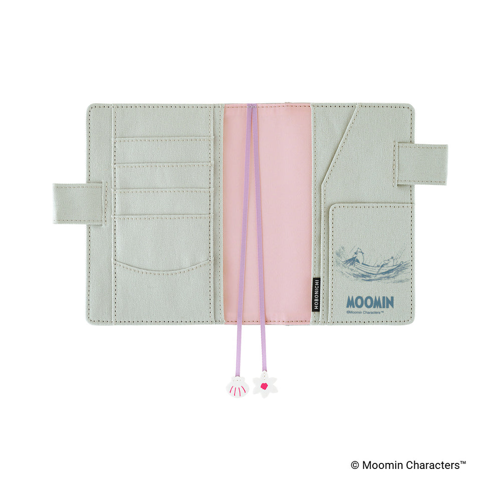 Hobonichi A6 Cover Moomin: My Yard (Pale Mint)