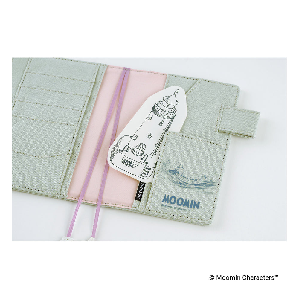 Hobonichi A6 Cover Moomin: My Yard (Pale Mint)