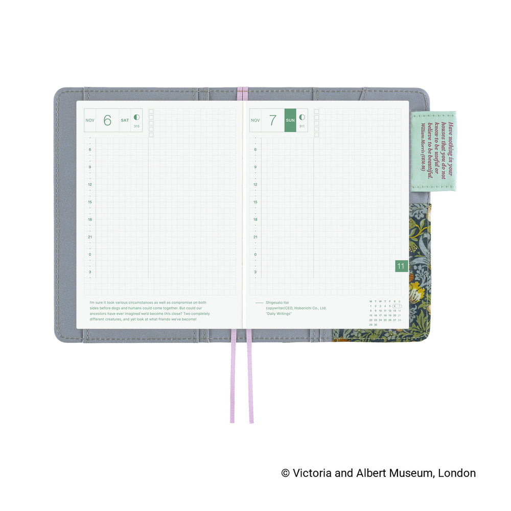 Hobonichi A6 Cover V&A Series: Strawberry Thief