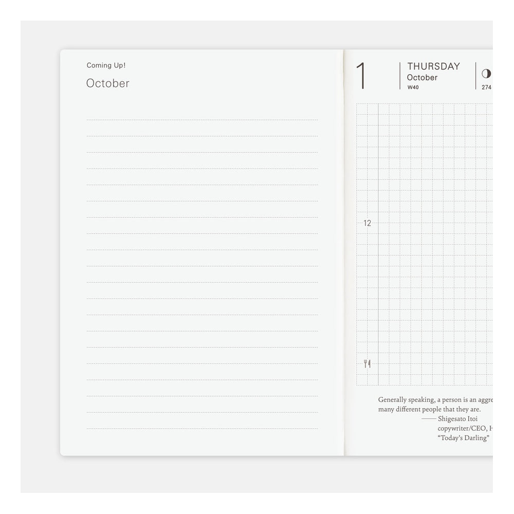 Hobonichi A6 Planner English Book 2026