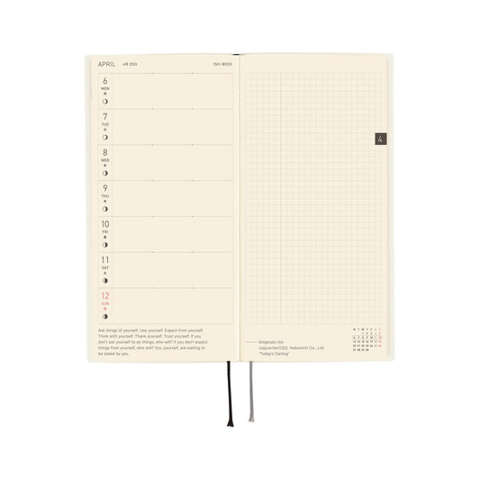 Hobonichi Weeks White Line: Ivory 2026