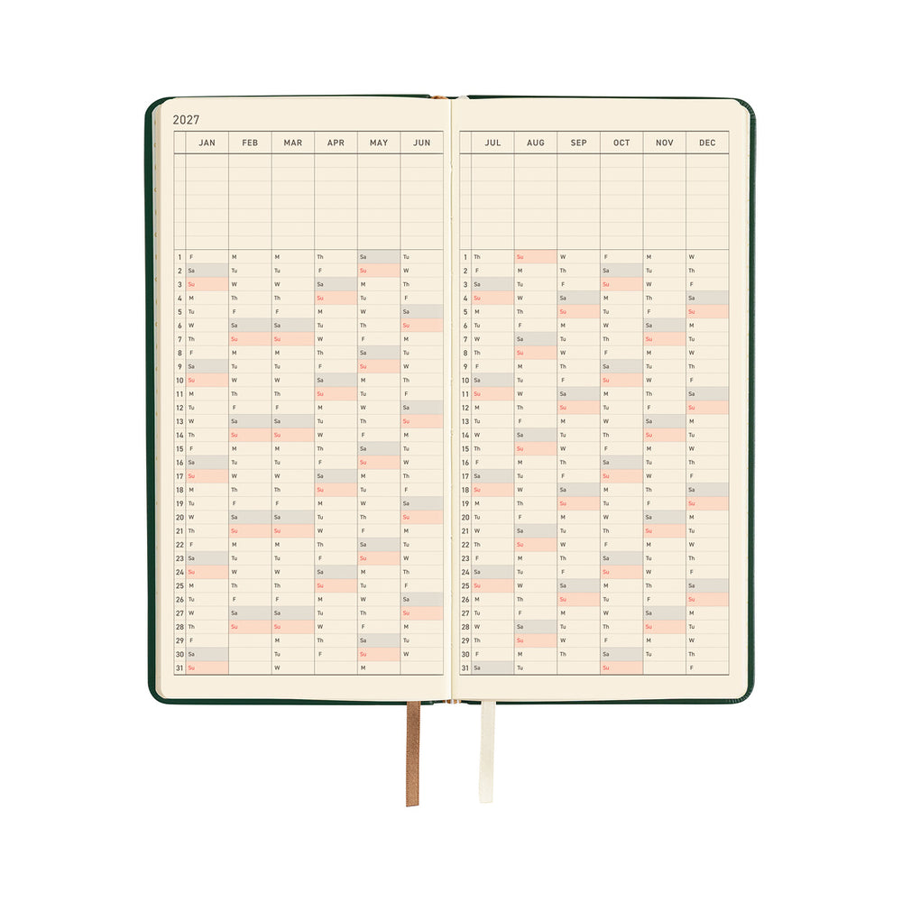 Hobonichi Weeks Leather: Forest Green 2027