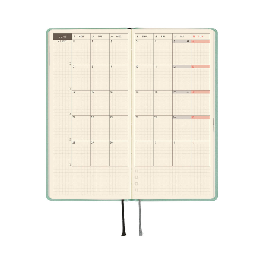 Hobonichi Weeks Paper Series: Frosty Jade 2027