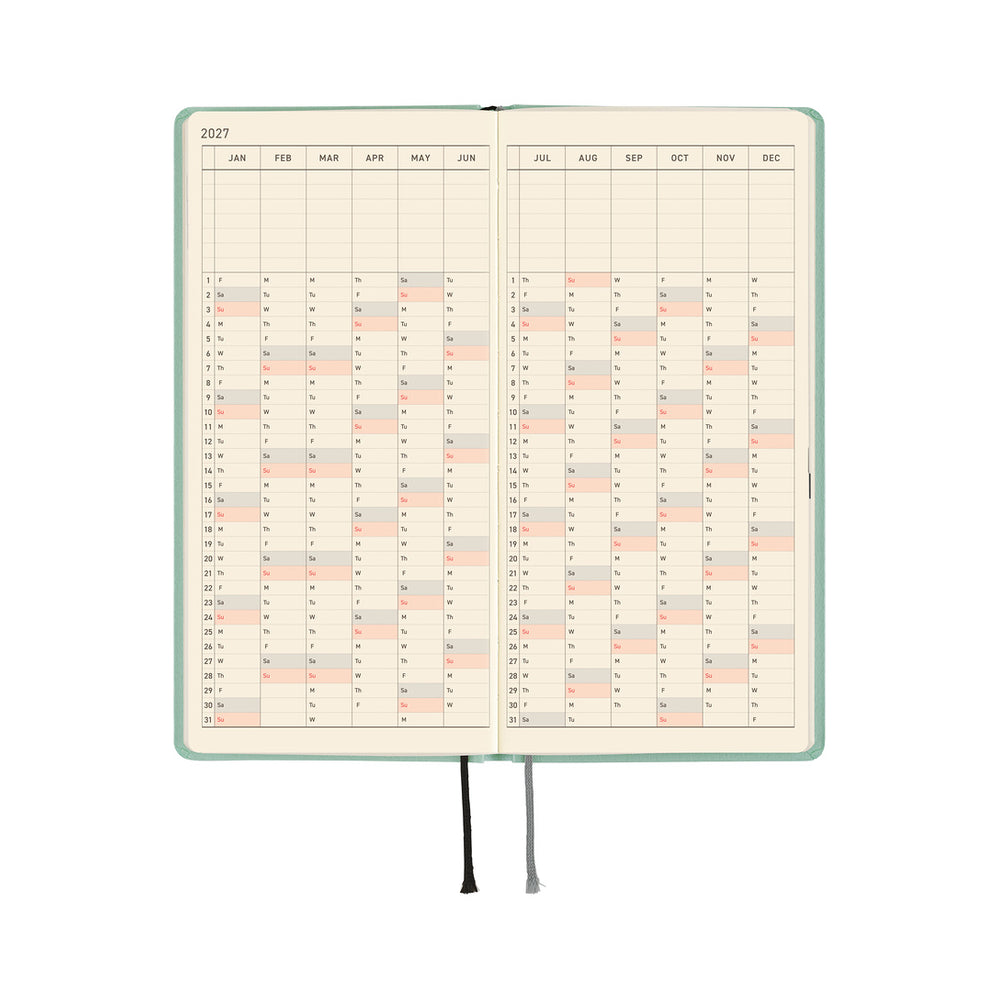 Hobonichi Weeks Paper Series: Frosty Jade 2027