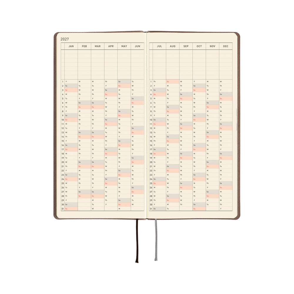 Hobonichi Weeks Smooth: Café au Lait 2027