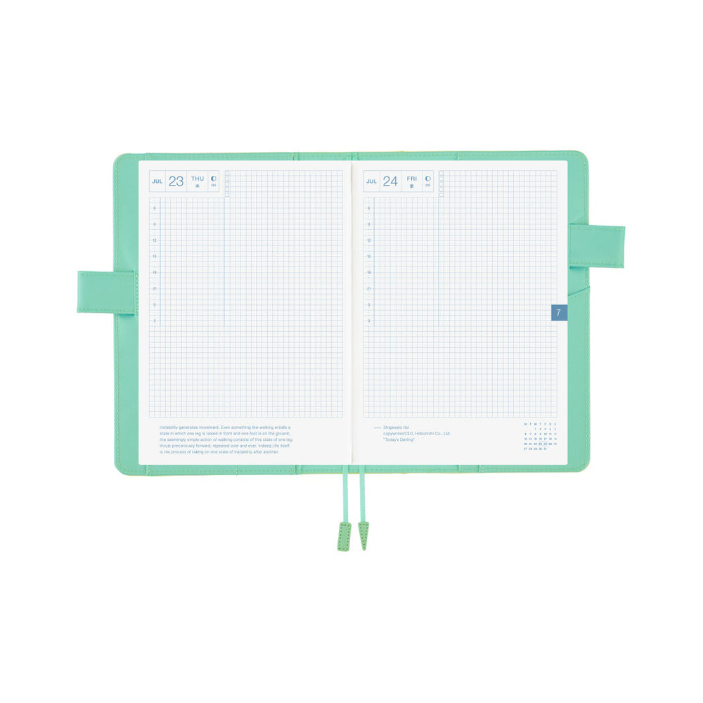 Hobonichi A5 Cover Colors: Chamomile Mint