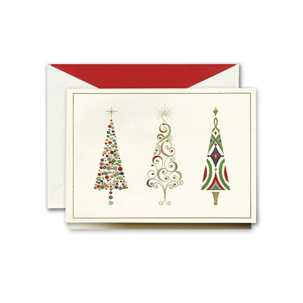 Crane Engraved Viennese Trees Box of 10 Cards - Laywine's