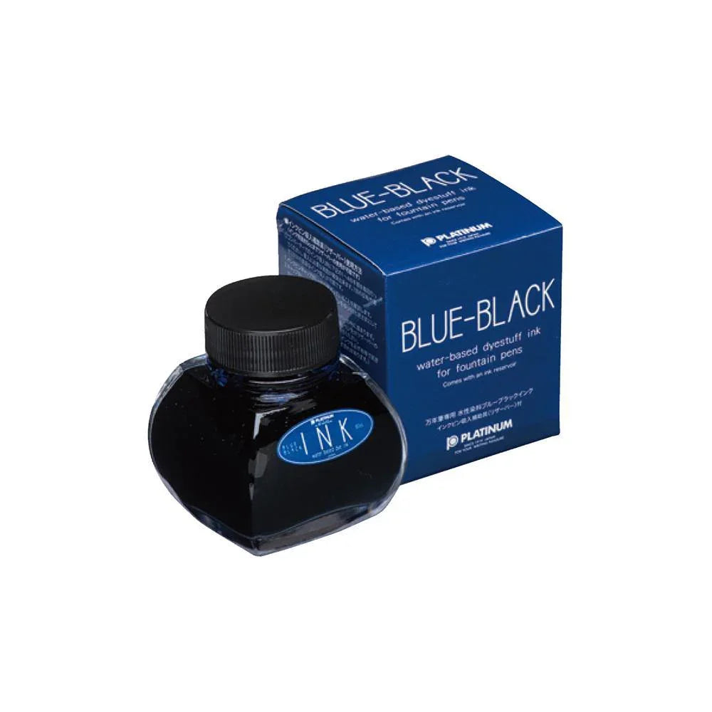 Platinum Dyestuff Bottled Ink Blue Black - Laywine's