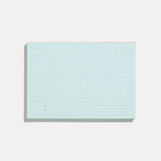 Before Breakfast Weekly Notepad Pale Blue - Laywine's