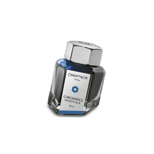 Caran D'Ache Chromatics Ink Bottle Magnetic Blue 50ml - Laywine's