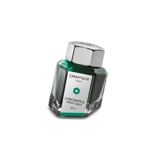 Caran D'Ache Chromatics Ink Bottle Vibrant Green 50ml - Laywine's
