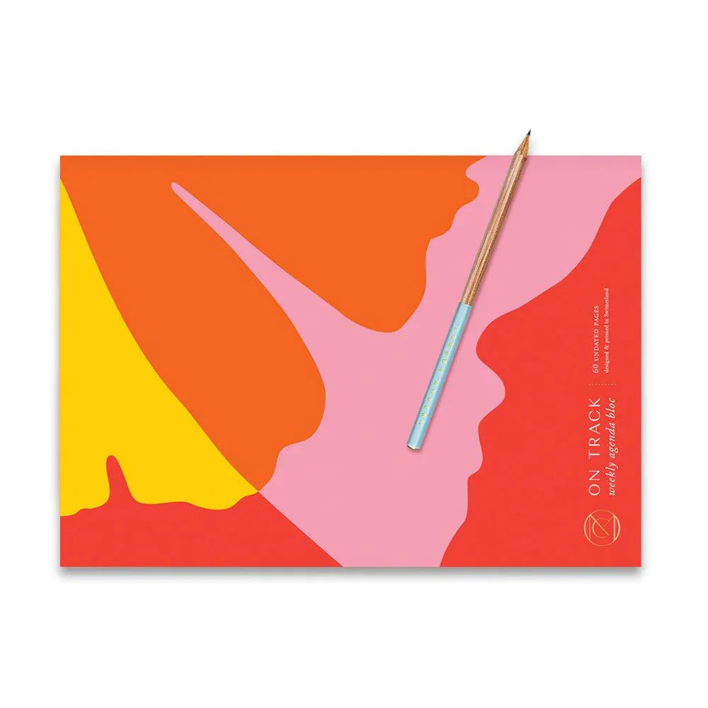 Common Modern Ginkgo Pop On Track Weekly Planner A4 - Laywine's