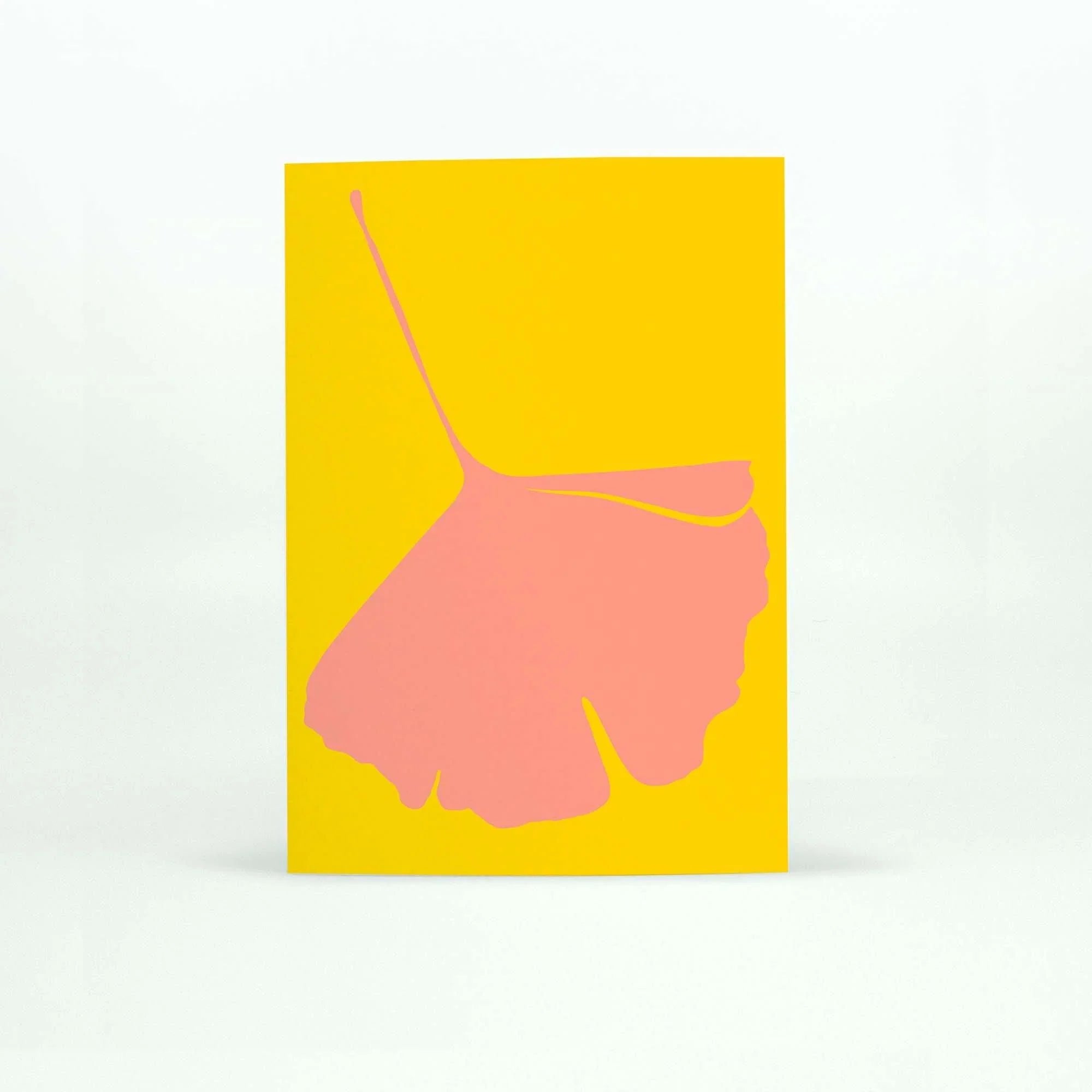 Common Modern Ginkgo Pop Yellow/Pink Card - Laywine's