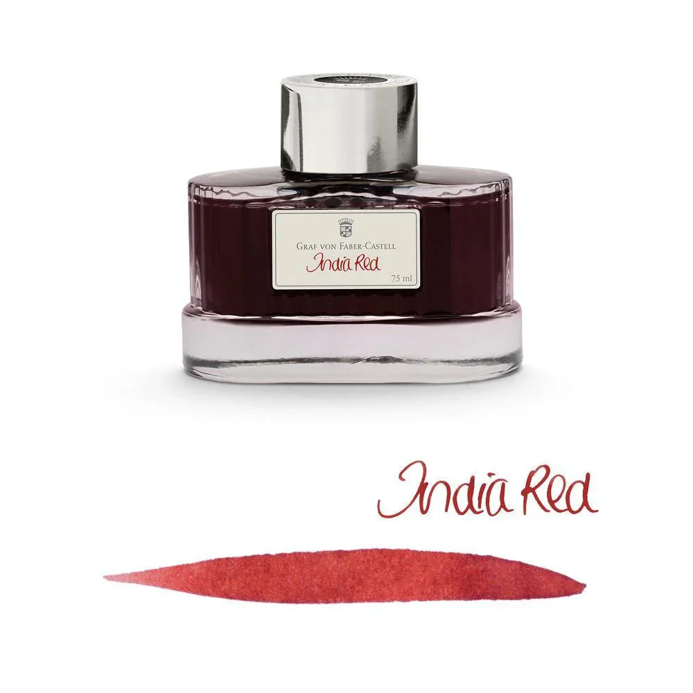 Graf von Faber-Castell Ink Bottle India Red 75ml - Laywine's