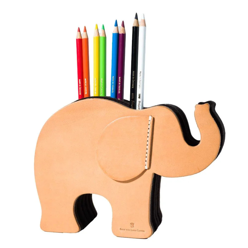 Graf von Faber-Castell Medium Natural Leather Desk Elephant - Laywine's