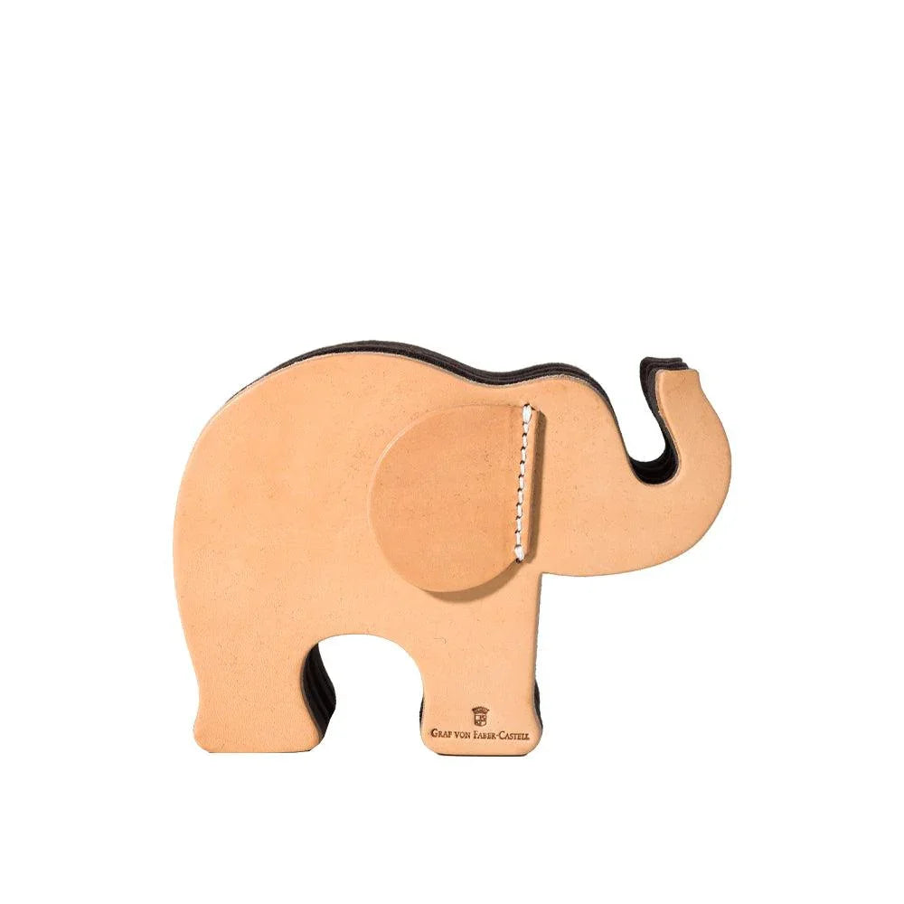 Graf von Faber-Castell Small Natural Leather Desk Elephant - Laywine's