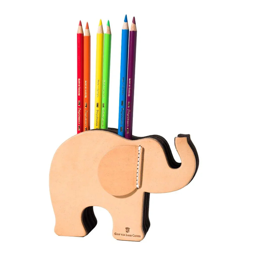 Graf von Faber-Castell Small Natural Leather Desk Elephant - Laywine's