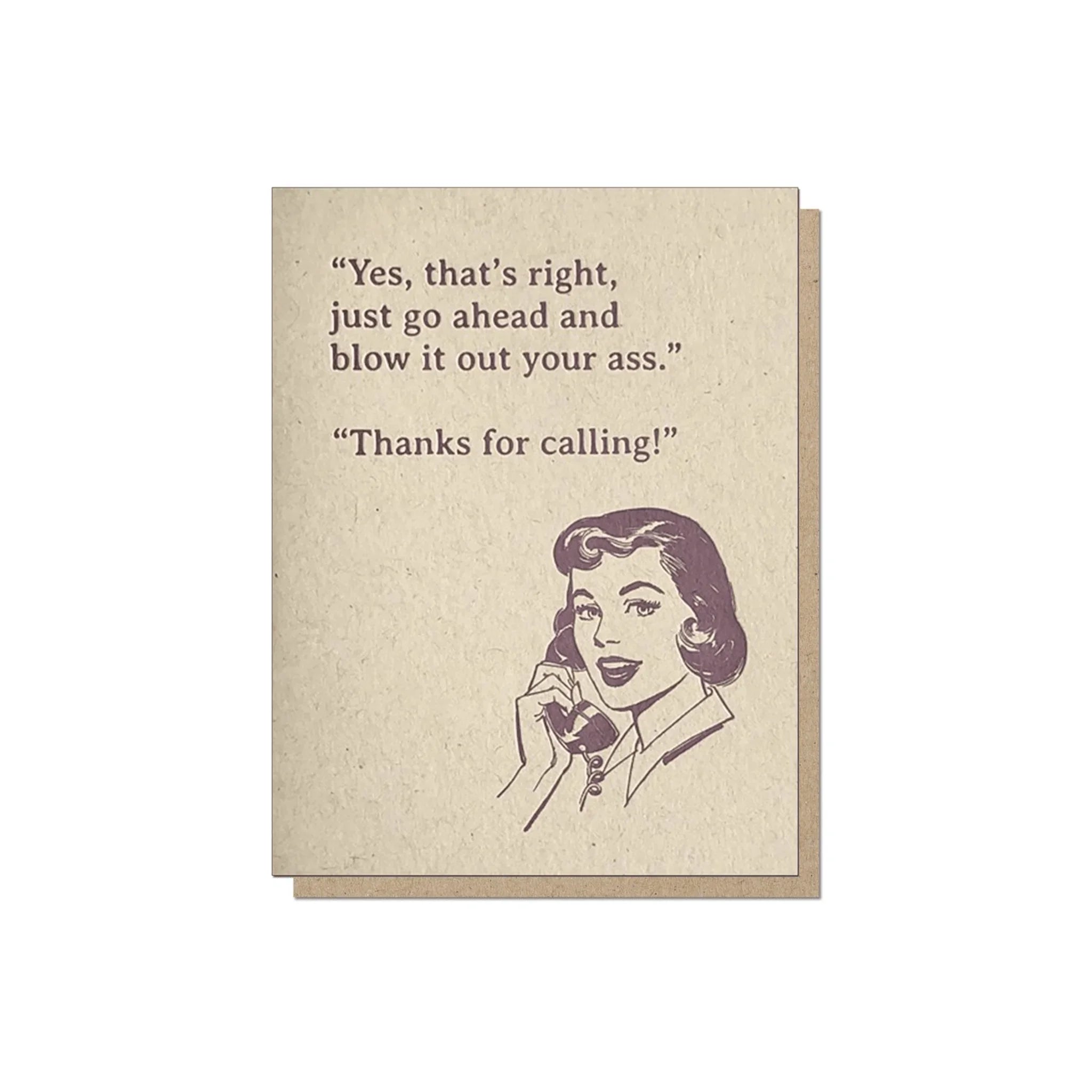 Guttersnipe Press Blow It Out Your Ass Card - Laywine's