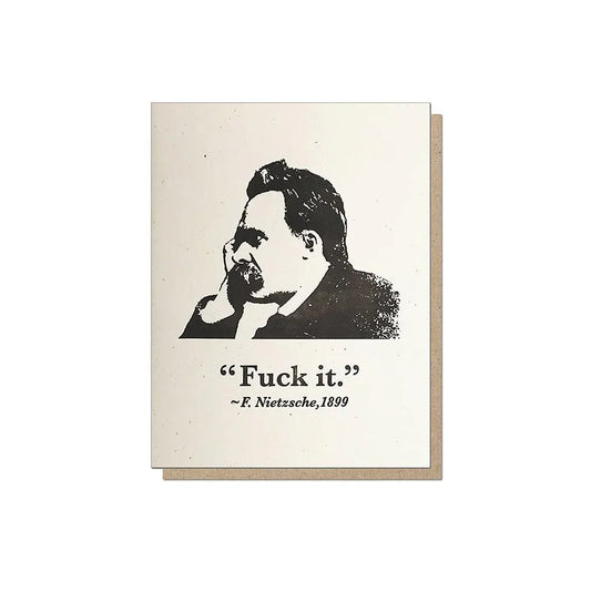 Guttersnipe Press Nietzsche F*ck It Card - Laywine's