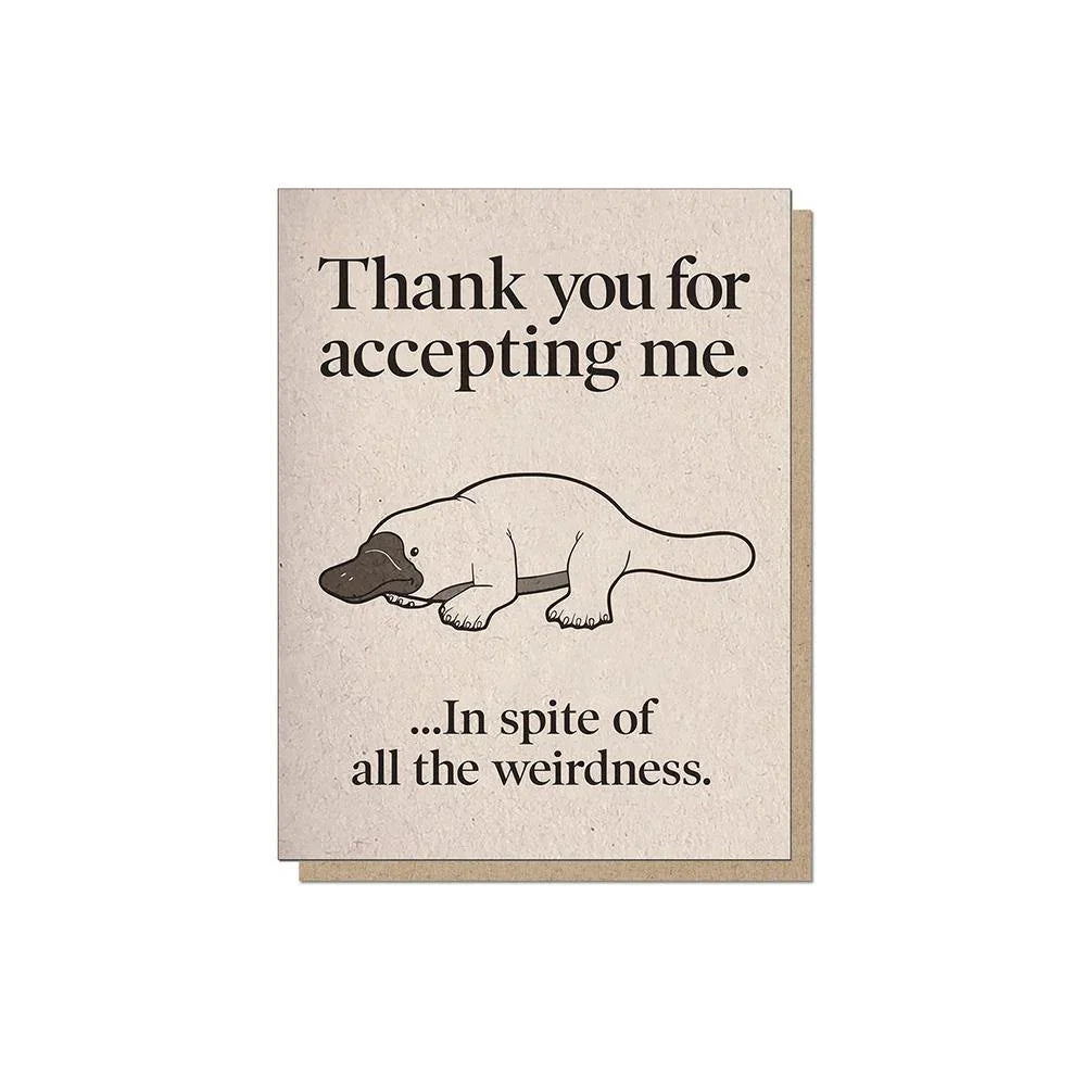 Guttersnipe Press Platypus Thanks Card - Laywine's