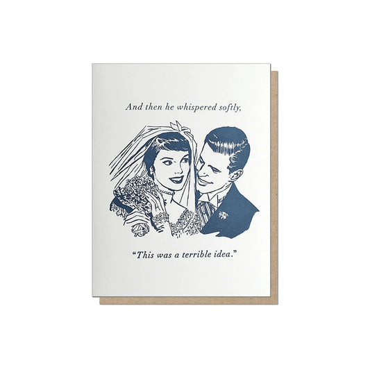 Guttersnipe Press Terrible Idea Wedding Card - Laywine's