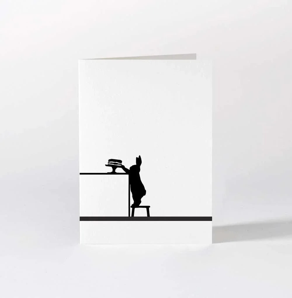 HAM Cake Loving Rabbit Card - Laywine's